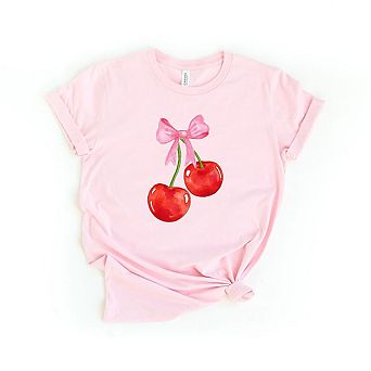 Coquette Cherries Short Sleeve Graphic Tee