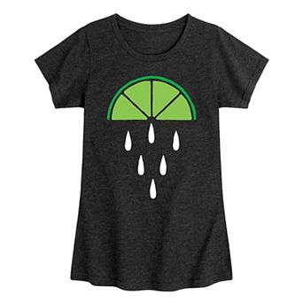 Girls 7-16 Lime Cloud Tee