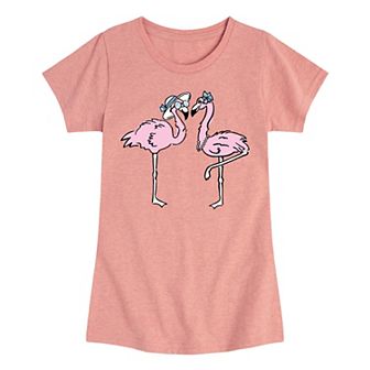 Girls 7-16 Girly Flamingos Tee