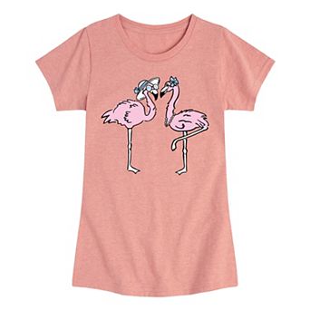 Girls 7-16 Girly Flamingos Tee