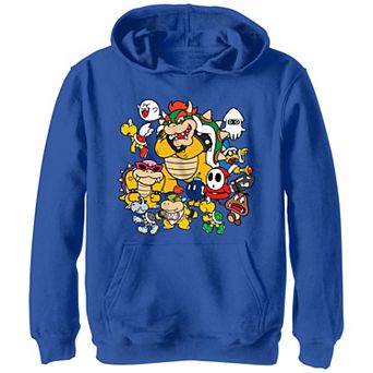 Boys Super Mario Bros Villains Group Graphic Hoodie
