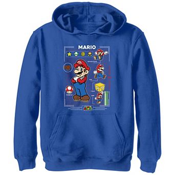 Boys Super Mario Bros Mario Diagram Graphic Hoodie