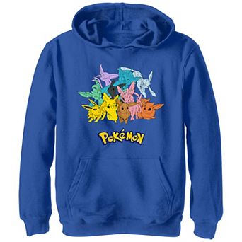 Boys Pokemon Pikachu And Eeveelutions Graphic Hoodie