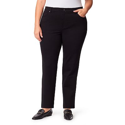 plus size black dress pants Anne Klein Compression Pull-On Wide-Leg Trousers - Anne Create a captivating casual look that resonates throughout every season Woman Womens Black Dress Pants