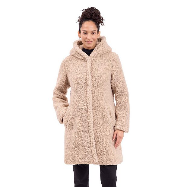 Women s BCBGeneration Hooded Teddy Coat