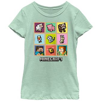 Girls Minecraft Pets Boxes Graphic Tee