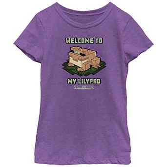 Girls 7-16 Minecraft Welcome To My Lilypad Graphic Tee