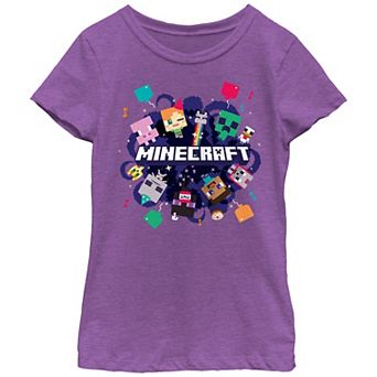 Girls 7-16 Minecraft Mob Portal Party Graphic Tee
