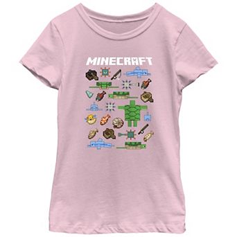 Girls Minecraft Aquatic Mob Graphic Tee