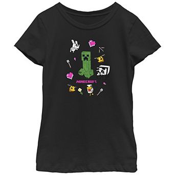 Girls Minecraft Creeper's Company Graphic Tee