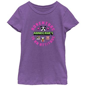 Girls Minecraft Adventure Is An Attitude Graphic Tee