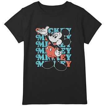 Disney's Mickey Mouse Classic Name Stack Girls Plus Graphic Tee