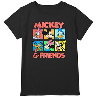 Disney's Mickey Mouse And Friends Head Shots Girls Plus Graphic Tee