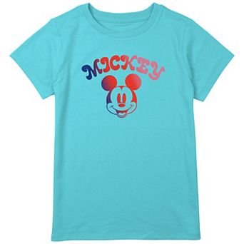 Disney's Mickey Mouse Gradient Design Girls Plus Graphic Tee