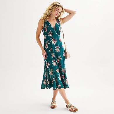 Juniors' Rewind Sleeveless Midi Dress