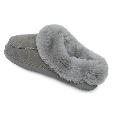 Cuddl Duds® Microsuede with Moccasin Stitch Women's Clog Slippers