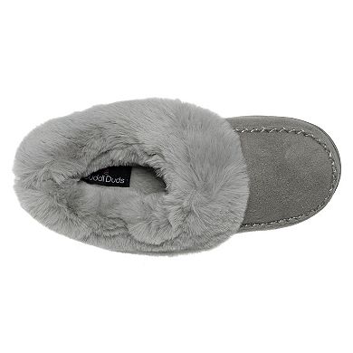 Cuddl Duds® Microsuede with Moccasin Stitch Women's Clog Slippers