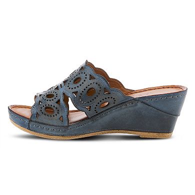 Spring Step Labarnas Women's Leather Slide Sandals