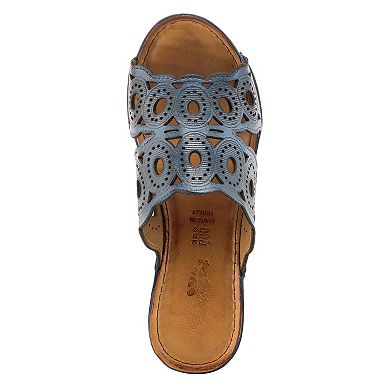 Spring Step Labarnas Women's Leather Slide Sandals