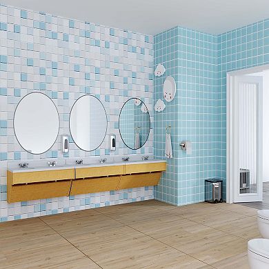 Tot Mate Double Sink Daycare Wallmount Vanity With Marble Top, Kids Bathroom Vanities