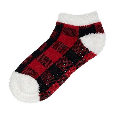 Women's Cuddl Duds® Snowflake Cozy Low Cut Lounge Slipper Socks