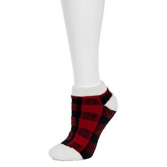 Women's Cuddl Duds® Snowflake Cozy Low Cut Lounge Slipper Socks