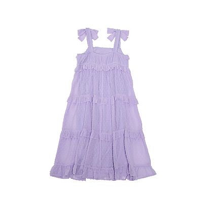 Girls Trixxi Tiered Tie Shoulder Dress