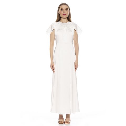 Женские платья ALEXIA Women's ALEXIA ADMOR Danica Crewneck Flutter Cap Sleeve Dress