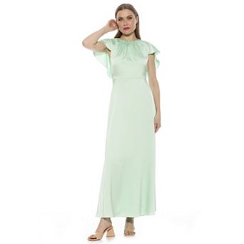 Women's ALEXIA ADMOR Danica Crewneck Flutter Cap Sleeve Dress