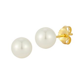 Sunkissed Sterling Freshwater Cultured Pearl Stud Earrings