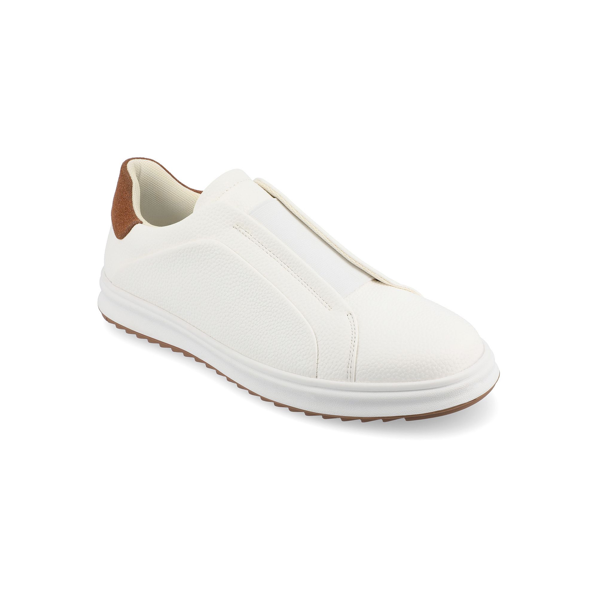 VANCE Matteo Mens Tru Comfort Foam Slip-on Sneakers, Size: 8 Wide, White