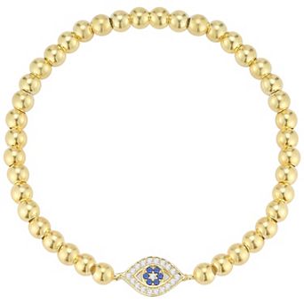Sunkissed Sterling Cubic Zirconia Eye Stretch Bracelet
