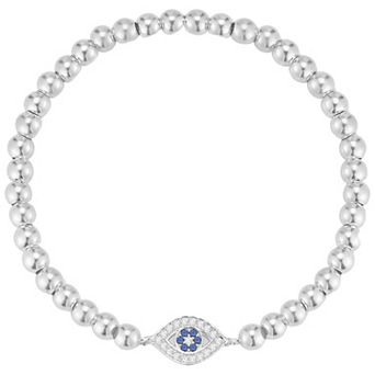 Sunkissed Sterling Cubic Zirconia Eye Stretch Bracelet