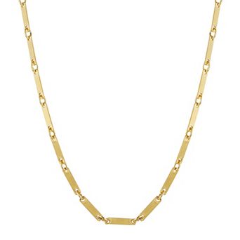 Sunkissed Sterling Bar Chain Necklace