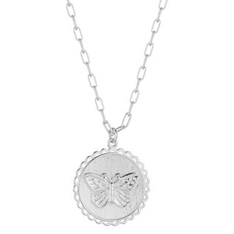 Sunkissed Sterling Butterfly Pendant Necklace
