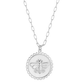 Sunkissed Sterling Bee Pendant Necklace