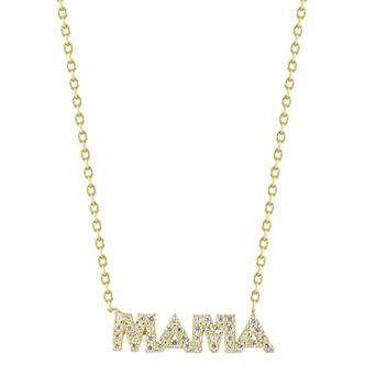 Sunkissed Sterling Cubic Zirconia MAMA Necklace