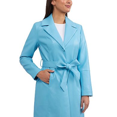 Women's Badgley Mischka Villy Faux Leather Trench Coat