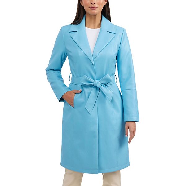 Women's Badgley Mischka Villy Faux Leather Trench Coat