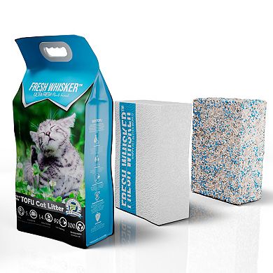FreshWhisker Cat Litter, Odor Free & Flushable Clumping Tofu Kitty Litter Products for Cat (2 Pack)