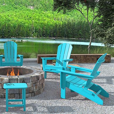 ResinTEAK Folding Adirondack Chair, 21 In Wide Seat, Up to 350lbs for Patio, New Heritage Collection