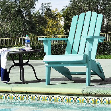 PolyTEAK Classic Folding Adirondack Chair, Up to 300 lbs, Outdoor Patio Furniture for Patio & Garden