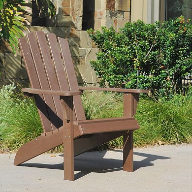 PolyTEAK Element Adirondack Chair, Up to 300 lbs, Outdoor Patio Furniture for Patio, Porch, Fire Pit