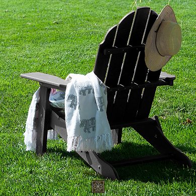 ResinTEAK Folding Adirondack Chair, 21 in Wide Seat, Up to 350 lbs for Patio & Fire Pit