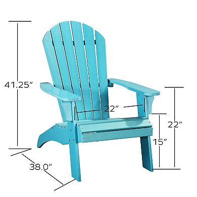 PolyTEAK King Adirondack Chair, Up to 300 lbs, Outdoor Patio Furniture for Patio, Porch, Fire Pit