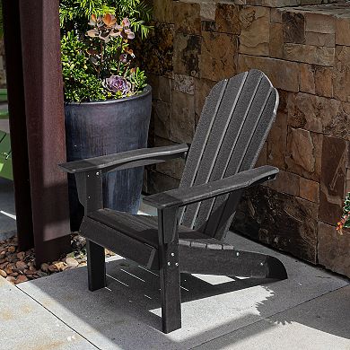 ResinTEAK Essential Adirondack Chair, 20 In Wide Seat, Up to 350lbs for Patio, Porch, Fire Pit