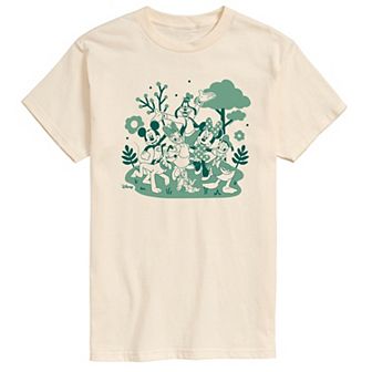 Disney's Mickey Mouse & Friends Men's Green Character Group Graphic Tee