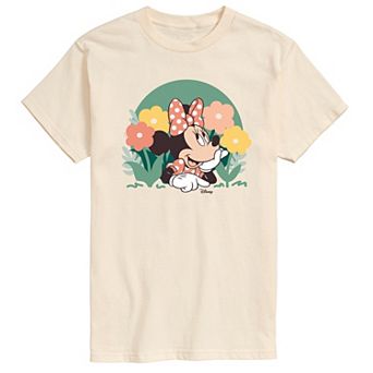 Disney's Minnie Mouse Men's Flowers Graphic Tee