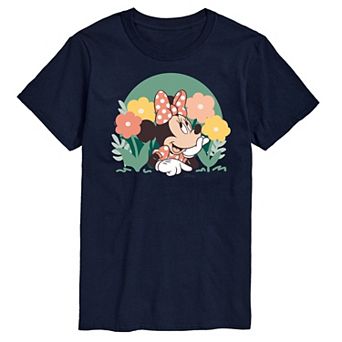 Disney's Minnie Mouse Men's Flowers Graphic Tee