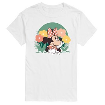 Disney's Minnie Mouse Men's Flowers Graphic Tee